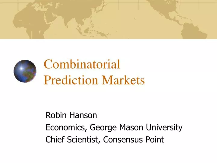 combinatorial prediction markets