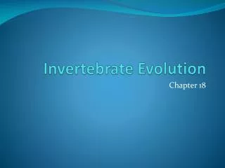 Invertebrate Evolution