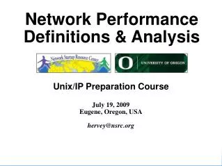 Network Performance Definitions &amp; Analysis