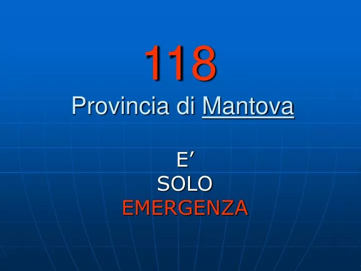 118 provincia di mantova