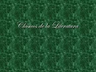 cl sicos de la literatura