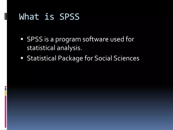 what is spss
