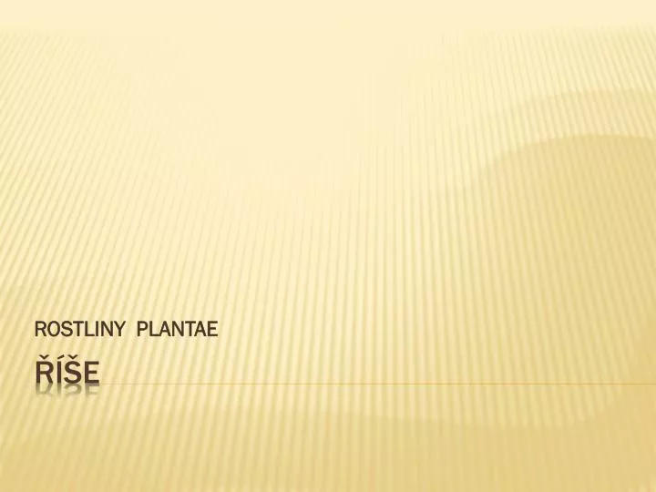 rostliny plantae