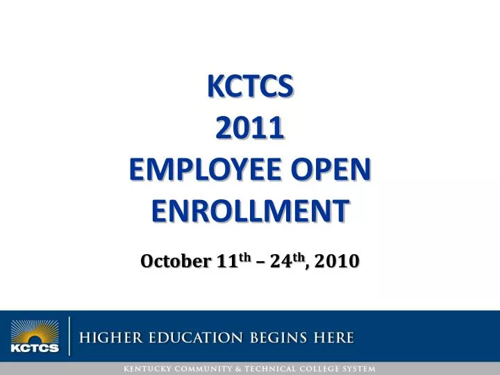kctcs 2011 employee open enrollment