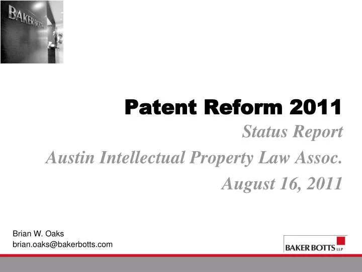 patent reform 2011