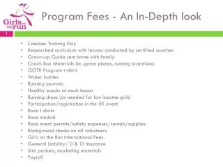 Program Fees - An In-Depth look