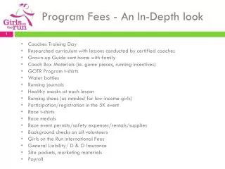 program fees an in depth look