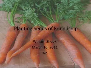 Planting Seeds of Friendship