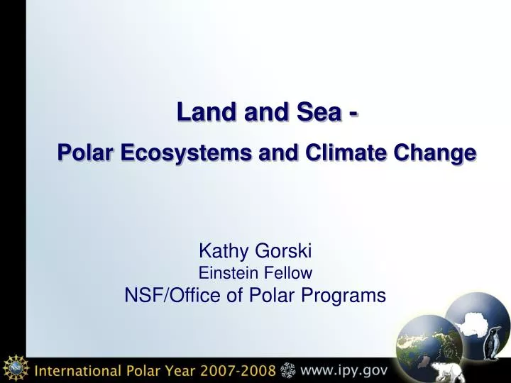 land and sea polar ecosystems and climate change