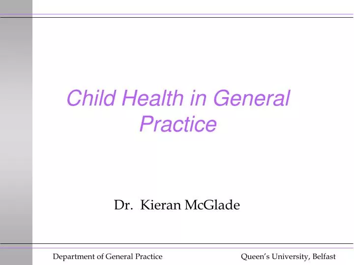 child health in general practice