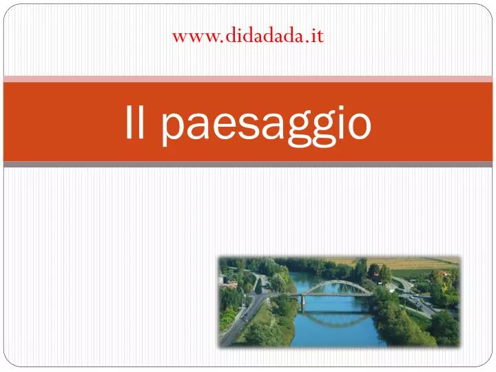 il paesaggio