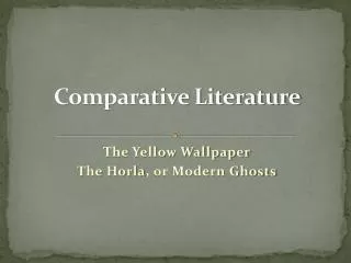 Comparative Literature