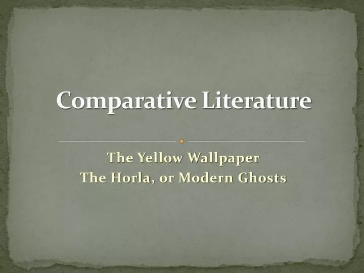 comparative literature