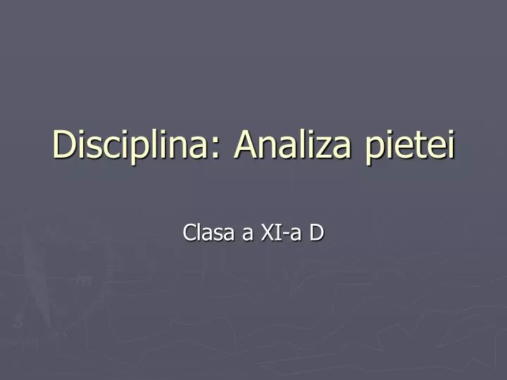 disciplina analiza pietei