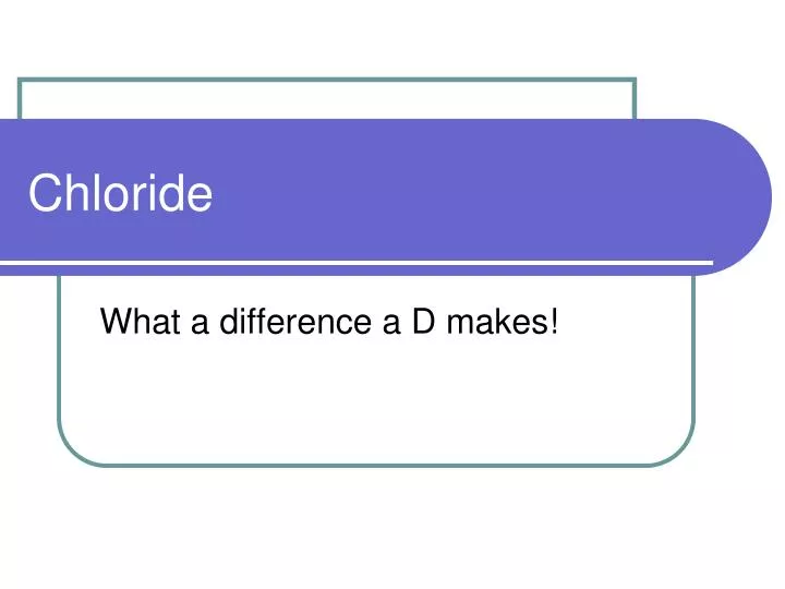 chloride