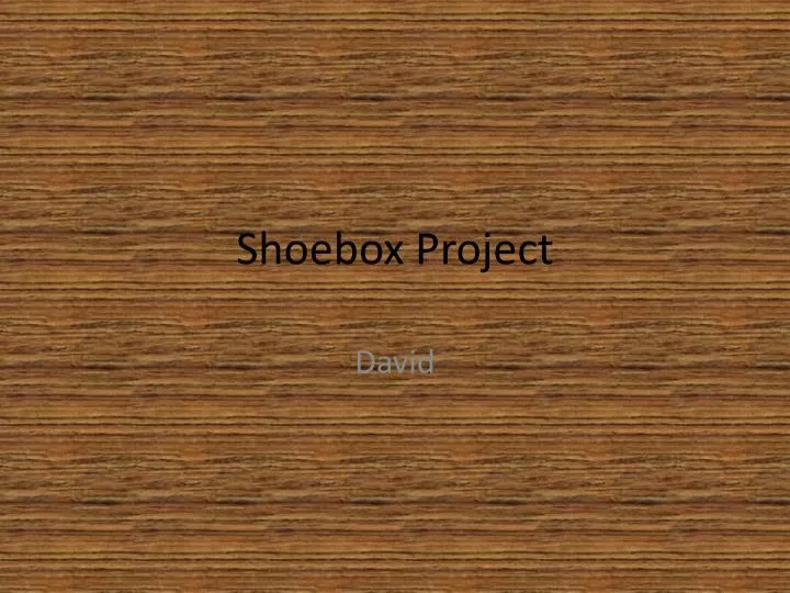 shoebox project