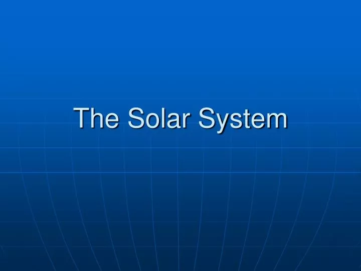 the solar system