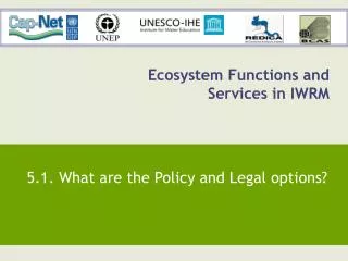 Ecosystem Functions and Services in IWRM