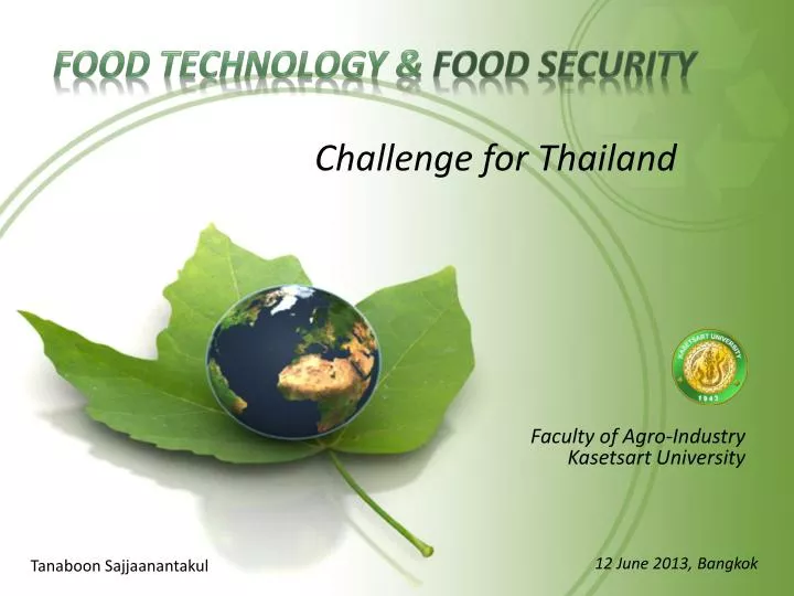 food technology food security