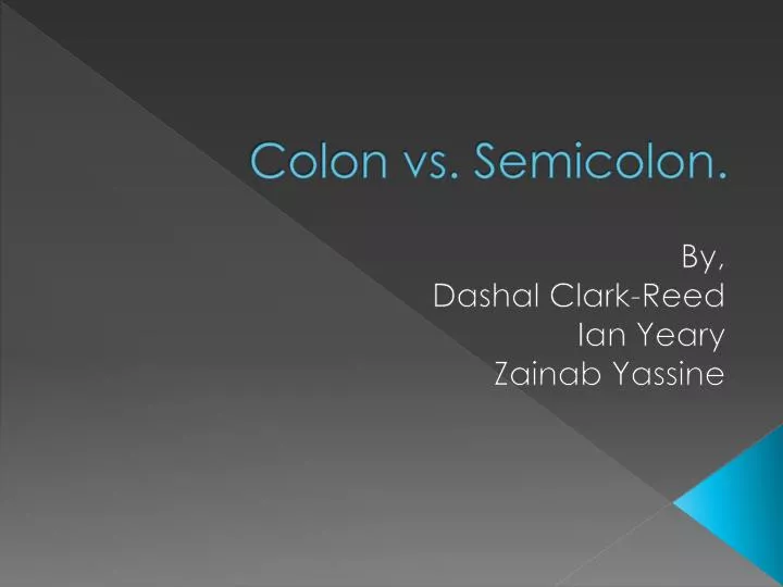 colon vs semicolon