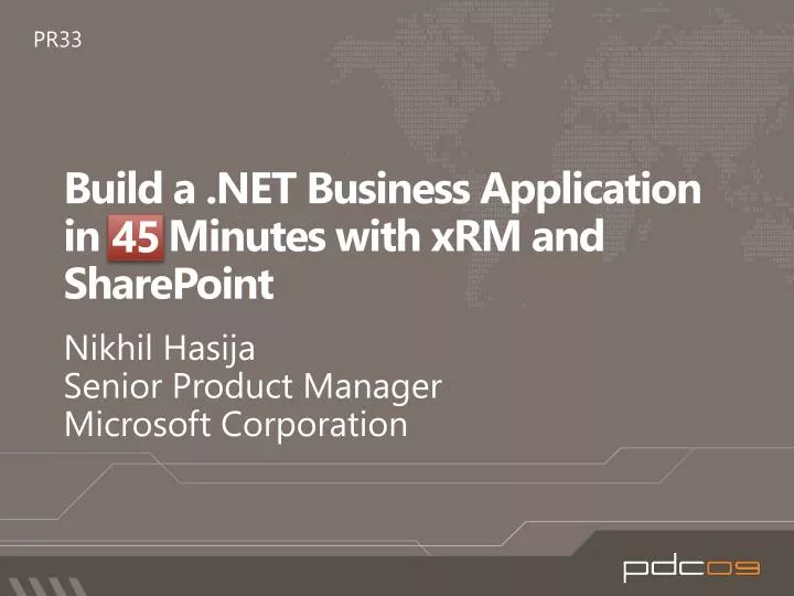 build a net business application in 60 minutes with xrm and sharepoint