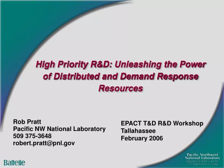 high priority r d unleashing the power of distributed and demand response resources