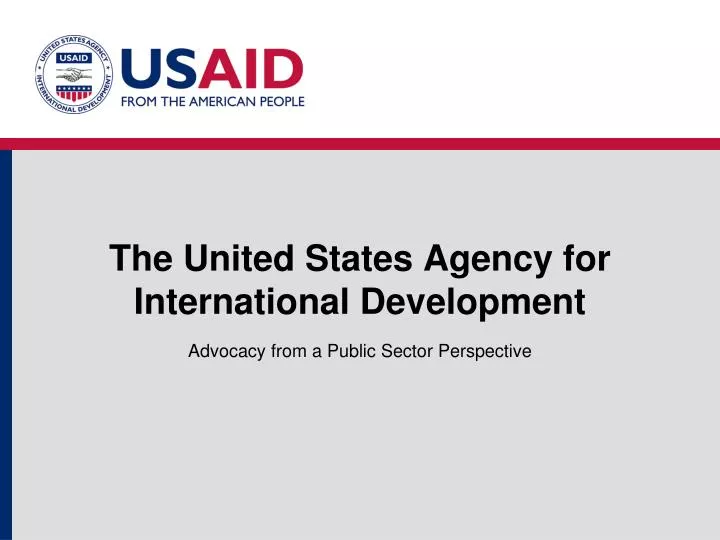 the united states agency for international development