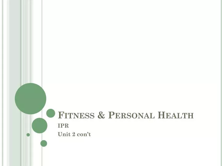 fitness personal health