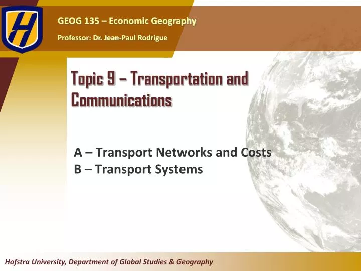 topic 9 transportation and communications
