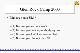 Glen Rock Camp 2003
