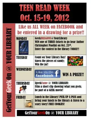 getyour geek on @ your library