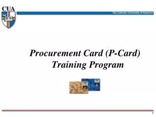 Procurement Card (P-Card) Training Program