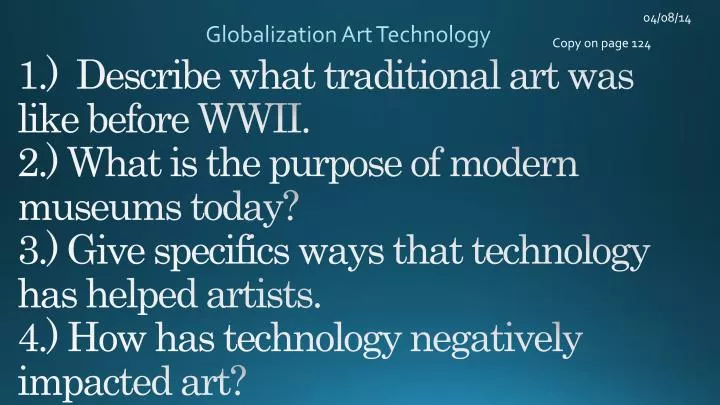 globalization art technology