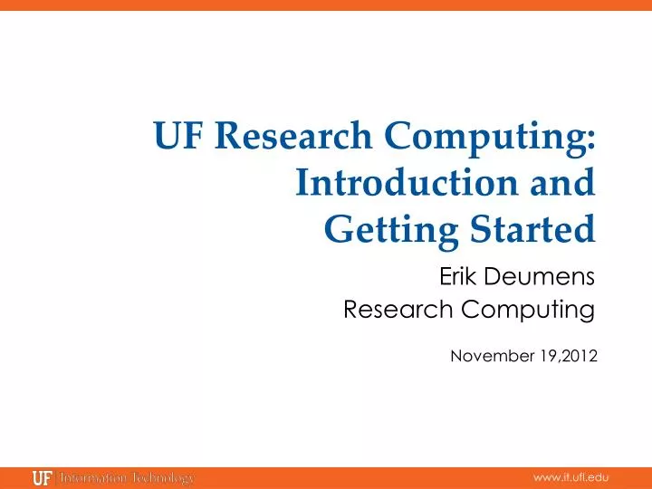 uf research computing introduction and getting started