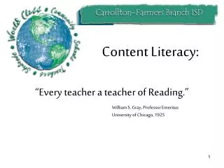 Content Literacy: