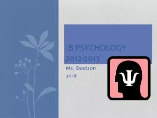 IB Psychology 2012-2013
