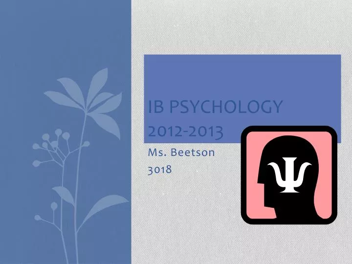 ib psychology 2012 2013