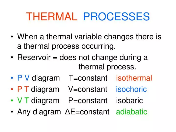 thermal processes
