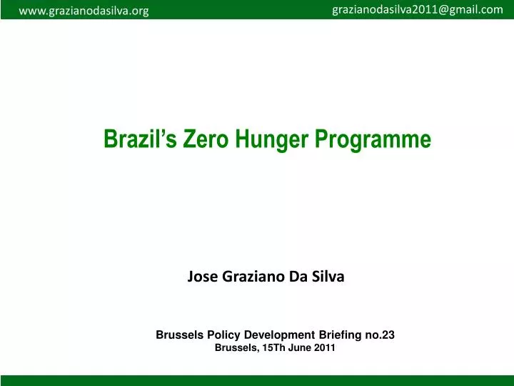 brazil s zero hunger programme