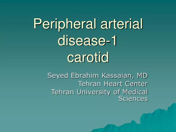 peripheral arterial disease 1 carotid