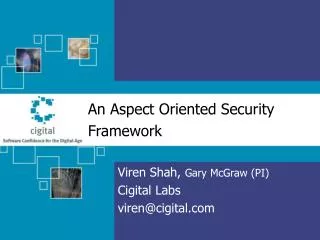 An Aspect Oriented Security Framework