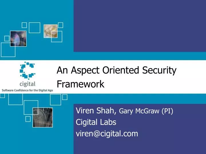 an aspect oriented security framework