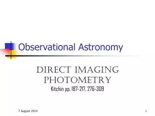 Observational Astronomy