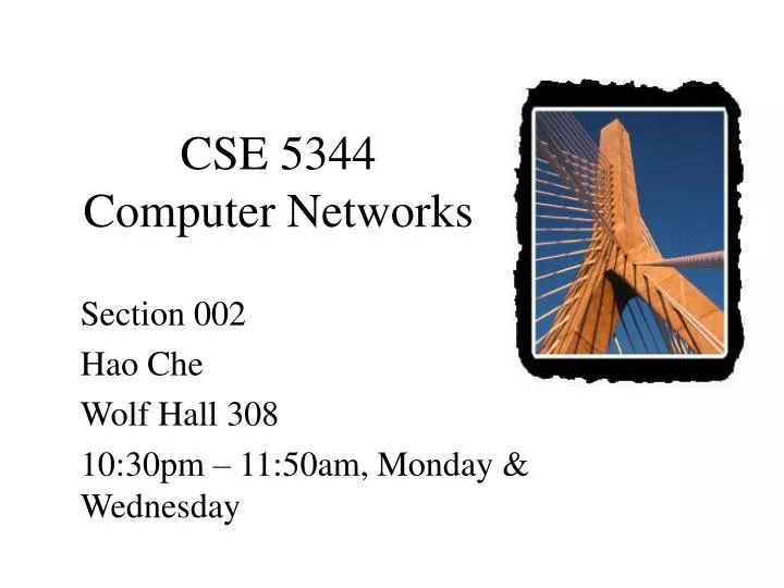 cse 5344 computer networks