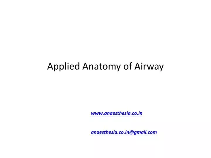 applied anatomy of airway