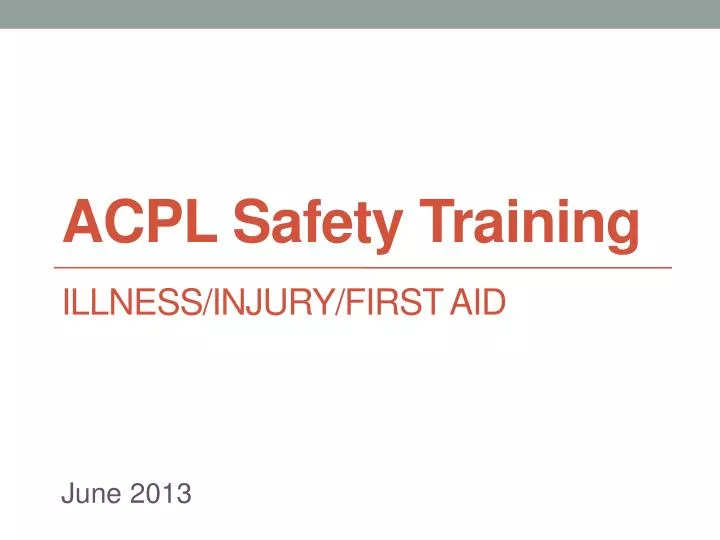 acpl safety training