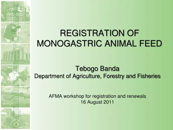 registration of monogastric animal feed