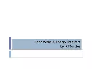 Food Webs &amp; Energy Transfers by: R.Morales