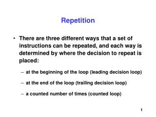 Repetition