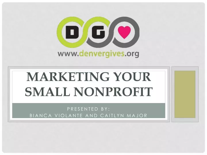 marketing your small nonprofit